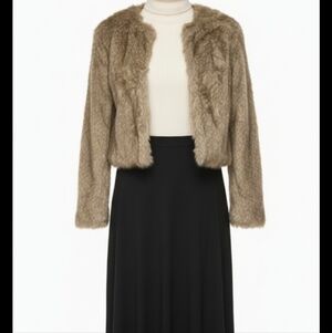 Moon faux  fur  brown mob wife jacket size S